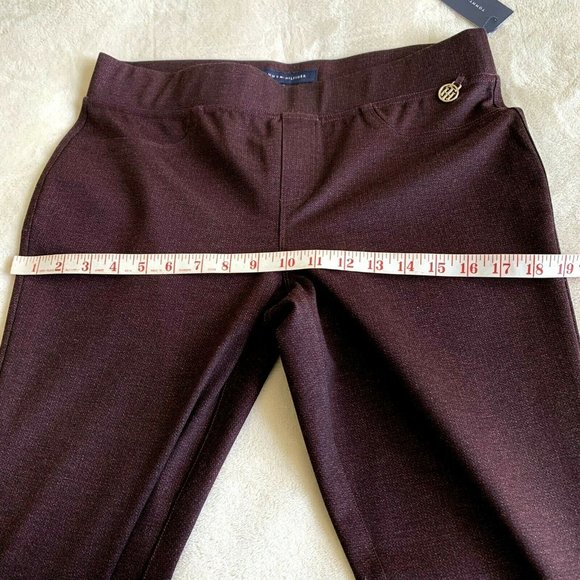 Tommy Hilfiger brown viscose blend pull on pants L - Picture 4 of 10